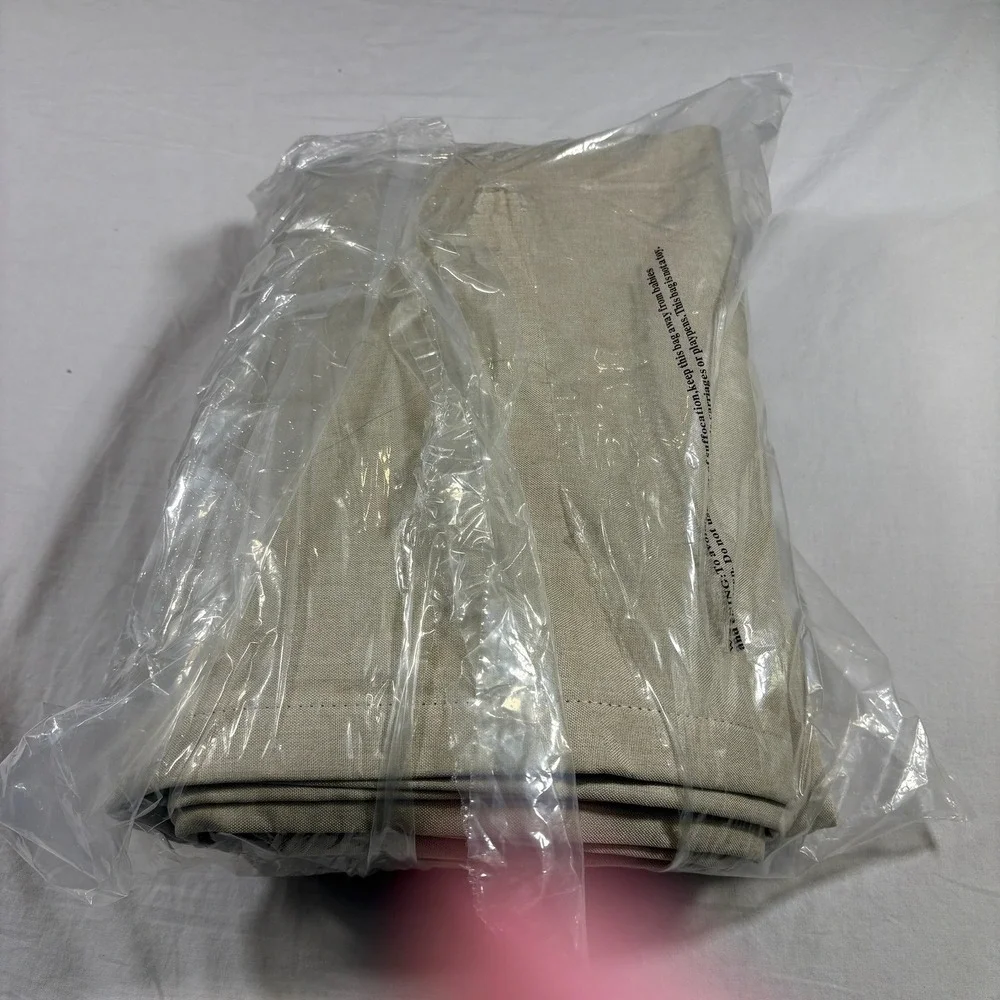 Sun Zero Curtain Panel Pair 100x63 Beige NEW Blackout Energy Efficient